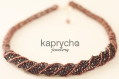 Purple Necklace Twisted Burgundy -1