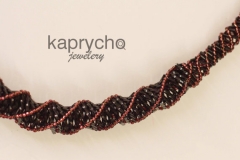 Purple Necklace Twisted Burgundy -2