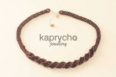 Purple Necklace Twisted Burgundy -3