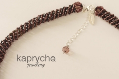Purple Necklace Twisted Burgundy -4